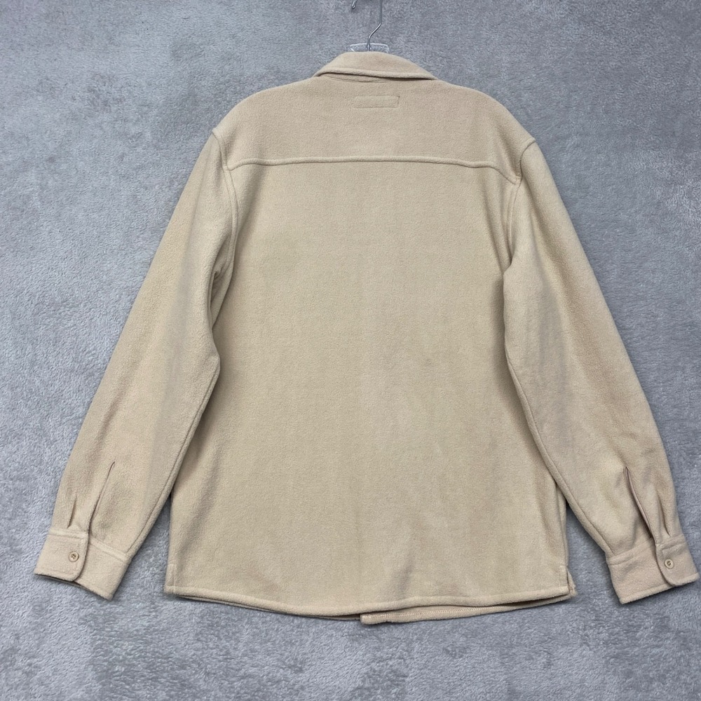Pacsun Shirt Mens Small Beige Fleece Jacket Shacket Button Up Outdoor - Picture 5 of 8